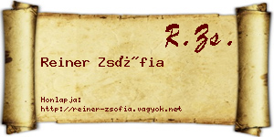 Reiner Zsófia névjegykártya